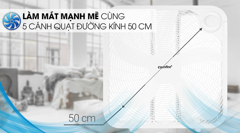 5 cánh đường kính quạt 50cm