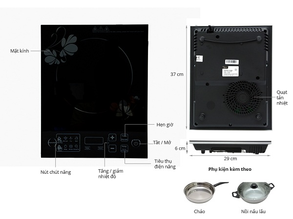 bếp điện từ Midea MI-SV21DL