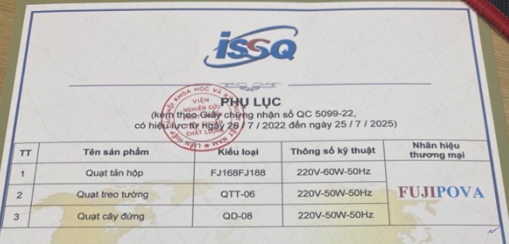 Chứng chỉ ISSQ