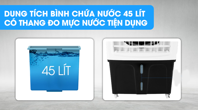 Dung tích bình chứa lớn