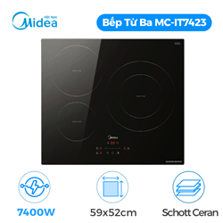 Bếp điện từ ba Midea MC-IT7423, 7400W