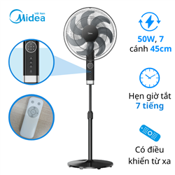 Quạt đứng Midea FS40-23MR, 50W, Có Remote, 7 cánh 45 cm