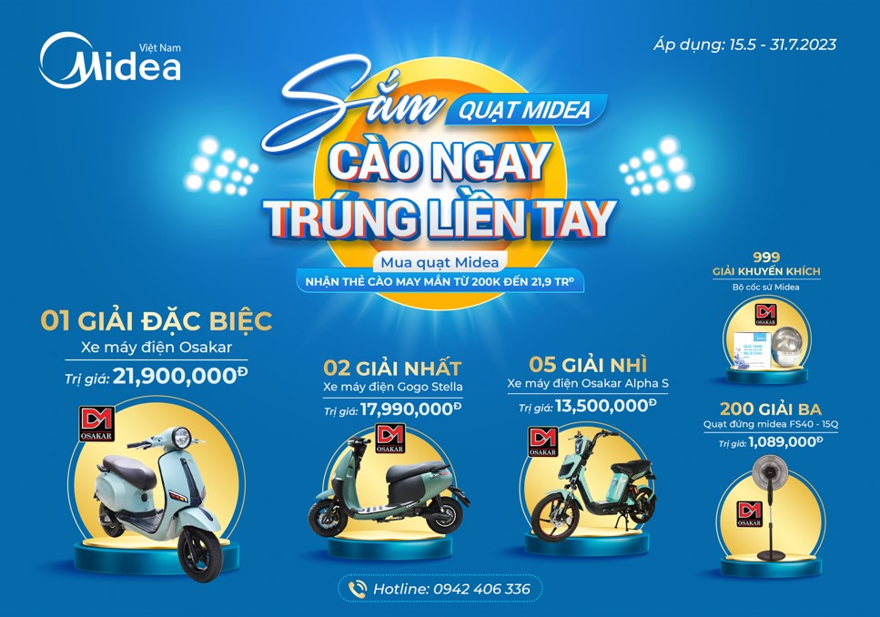 SẮM QUẠT MIDEA - CÀO NGAY TRÚNG LIỀN TAY!