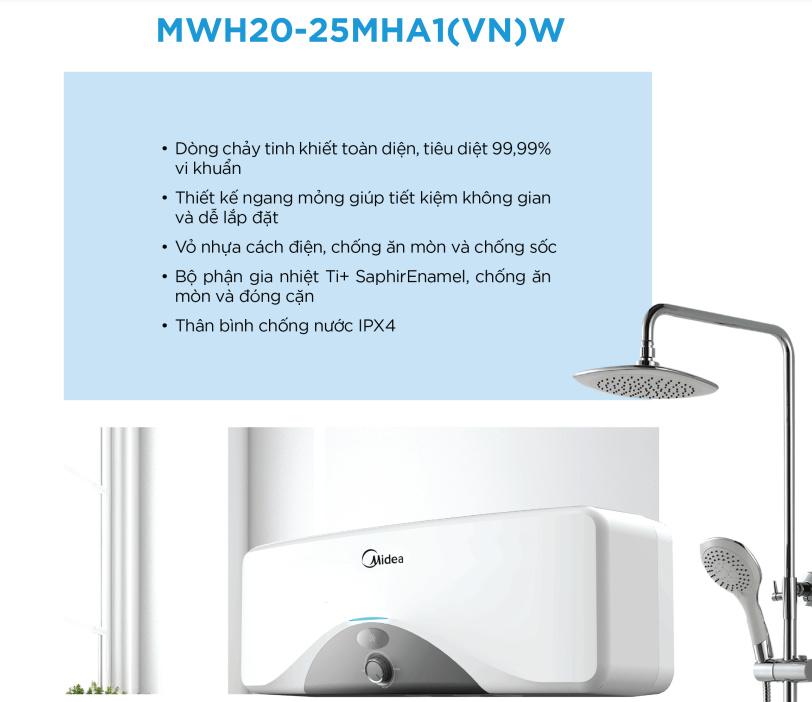 Ưu điểm nổi bật của Midea MWH20-25MHA1